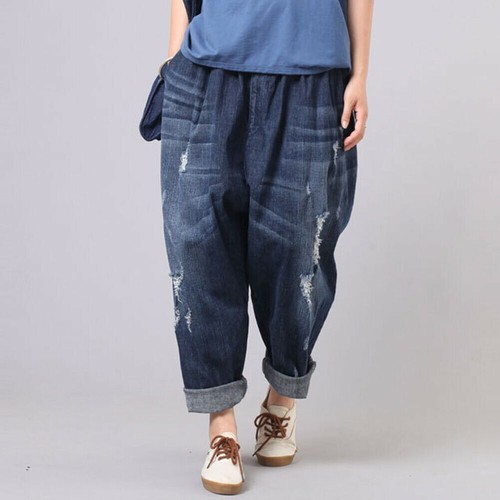 Women drop crotch denim - drop,