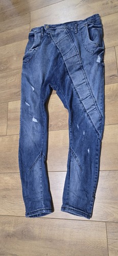 Black island asymmetric denim - black,