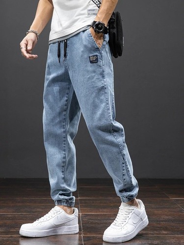Men cargo denim jogger - cargo,
