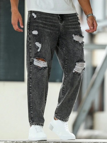 Men ripped harem jeans - men's,