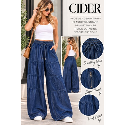 Cider wide leg - wide, denim