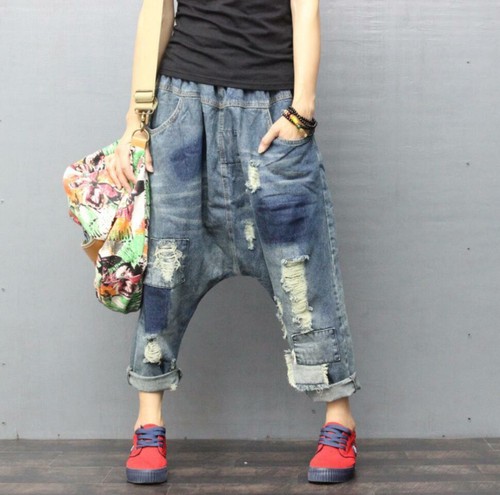 Casual women ripped drop - ripped,