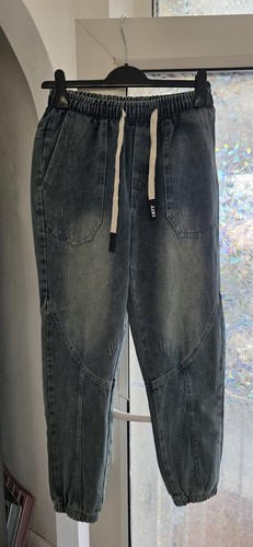 Fashion mens drawstring - fashion, denim