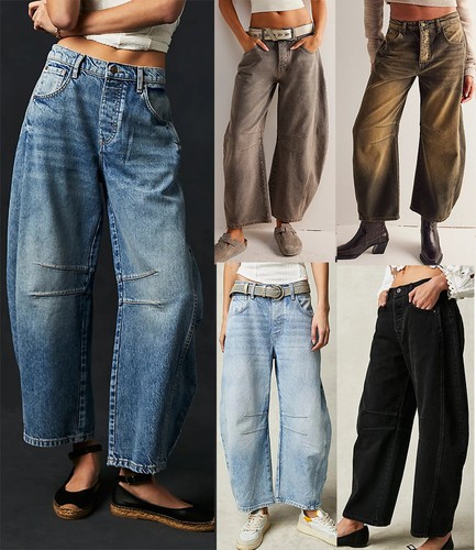 Womens pockets harem denim - womens,