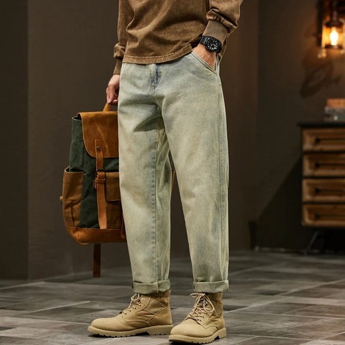 Men cotton loose harem - harem, jeans